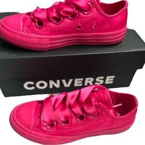 New Kids Pink Shimmer Converse Sneakers